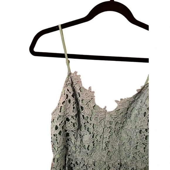 ASTR The Label Elegant Lace Midi Dress‎ in Light Blue - Picture 2 of 5